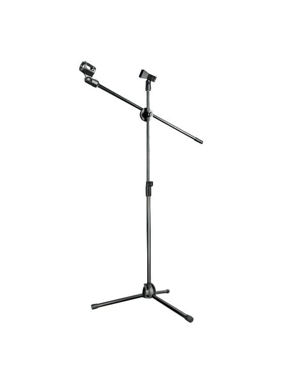 Atril de micrófono F-Zone NB-107 con brazo extensible y base sólida.