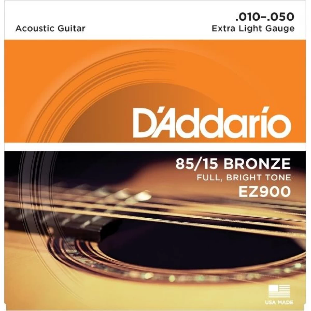 Cuerdas D’Addario EZ900 85/15 Bronze para guitarra folk acústica