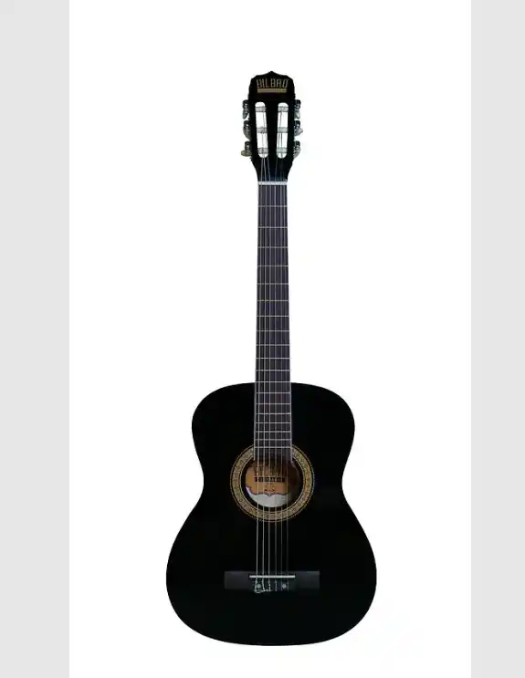 Guitarra Clásica Bilbao BIL-34-BK de 36 pulgadas en negro, ideal para niños de 8 a 12 años, disponible en EntreMúsicos, Santiago.