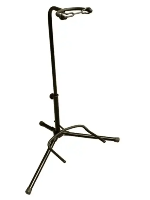 Atril para guitarra RMX GS001 con diseño plegable y seguro anticaídas.