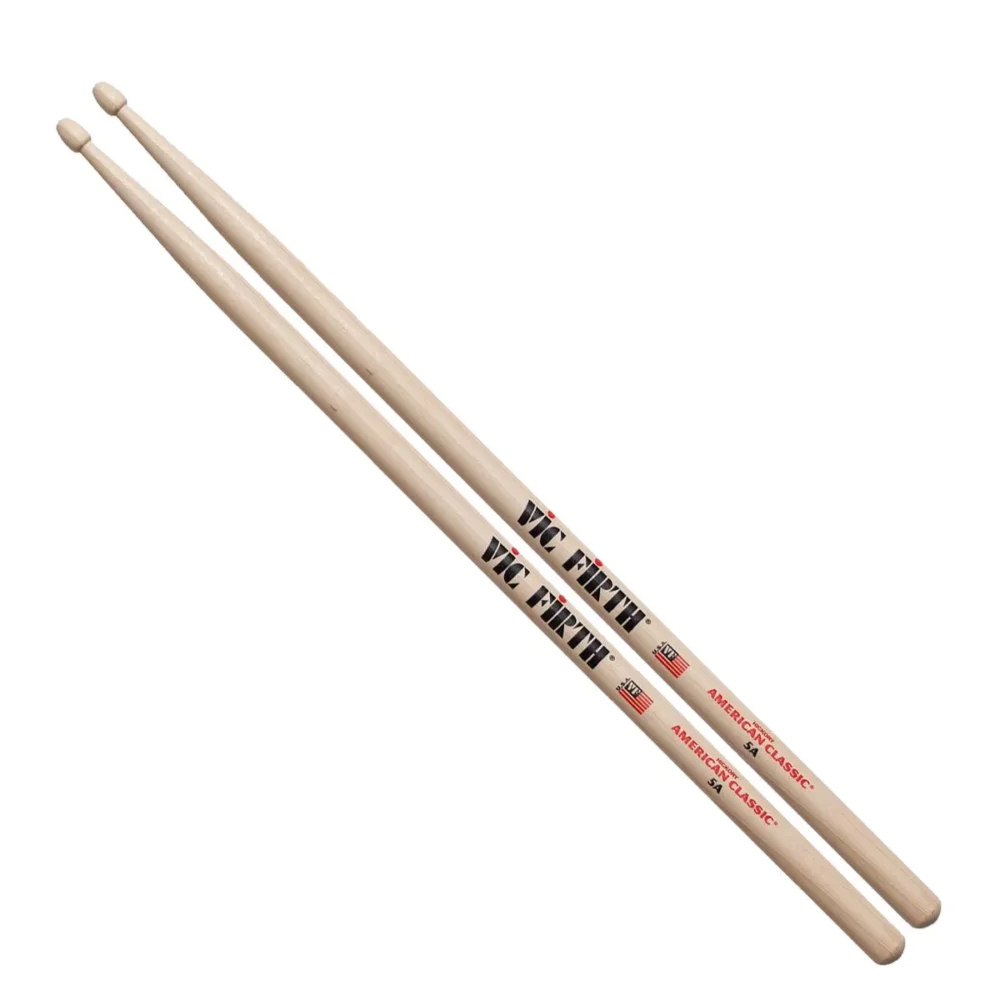 Baqueta Vic Firth American Classic 5A de hickory con punta de madera