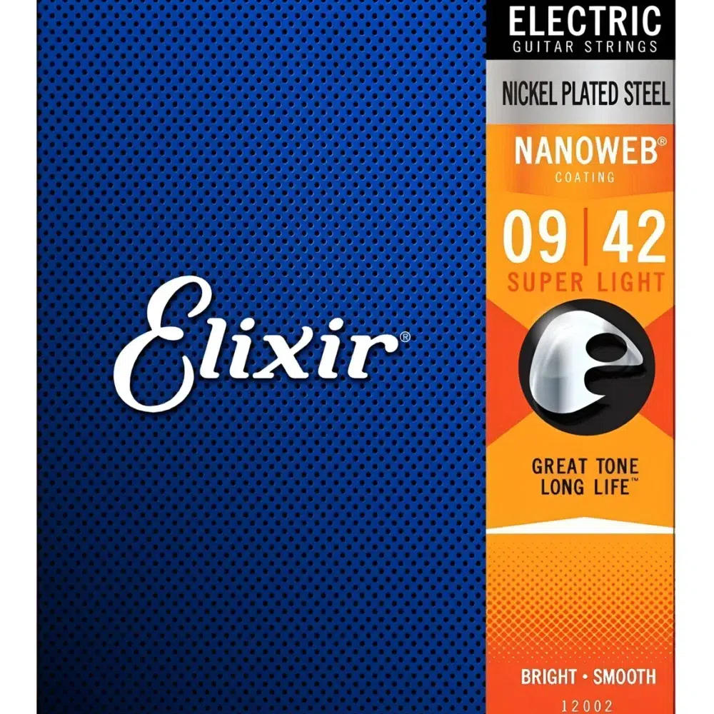 Cuerdas Elixir 12002 Nanoweb para guitarra eléctrica calibre 09–42