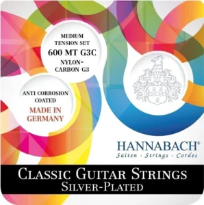 cuerdas hannabach 600mt g3c guitarra clásica