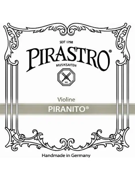 Cuerdas Pirastro Piranito para violín 4/4, acero y entorchado de aluminio y cromo, sonido brillante y duradero