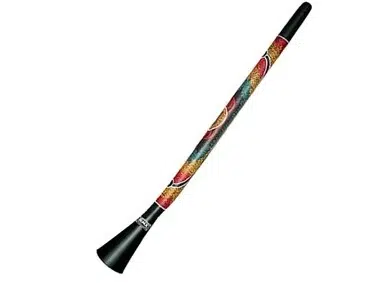Didgeridoo RMX en fibra pintado a mano estilo australiano, 1.50 m de largo