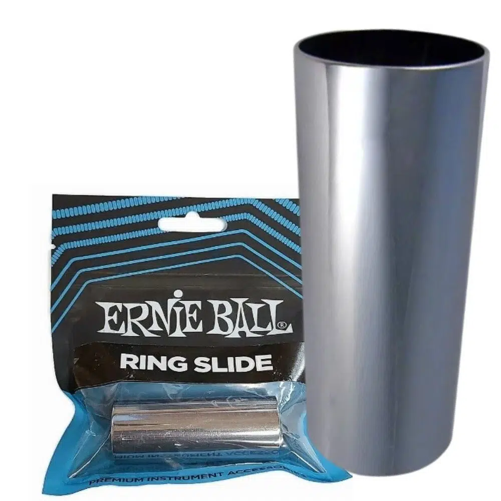 Slide Ernie Ball P04235 de cromo pulido con bordes redondeados para guitarra eléctrica