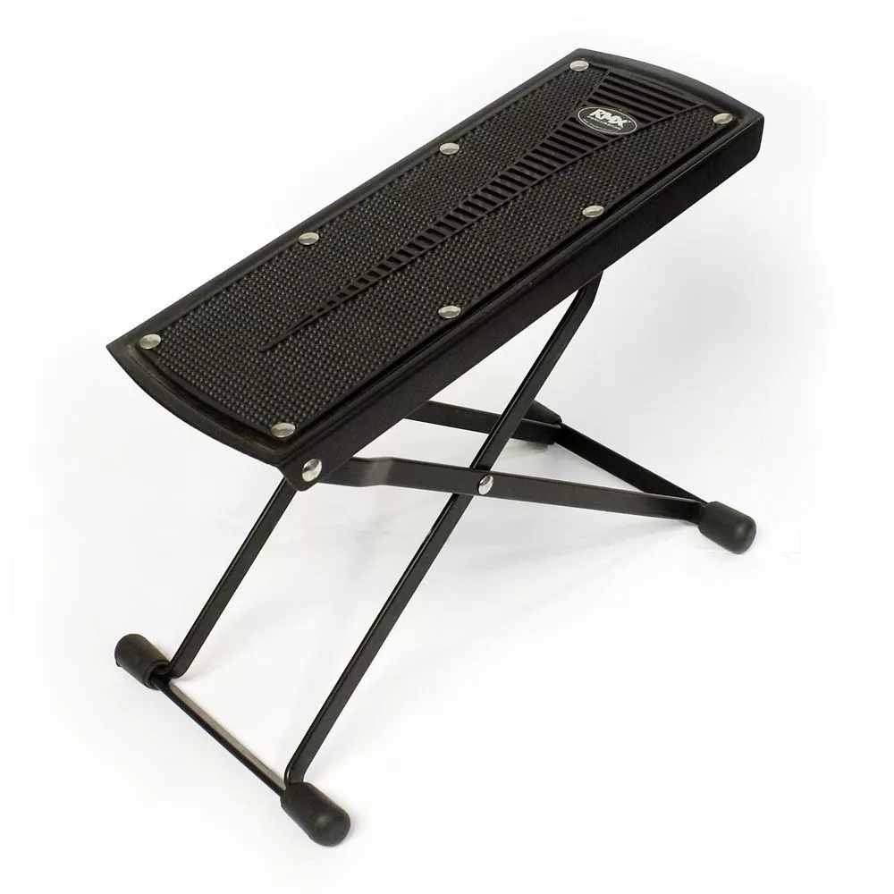 Taburete RMX TA-100 negro, apoya pies de aluminio, regulable en 3 posiciones con base antideslizante