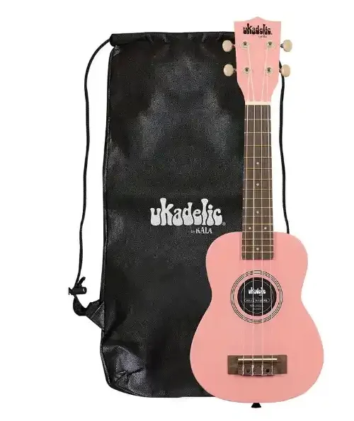 Ukelele Soprano Kala Flamingo con bolso incluido, ideal para principiantes y niños
