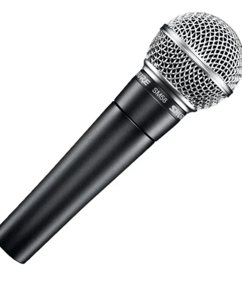 Micrófono dinámico Shure SM58LC con pinza y bolso de transporte