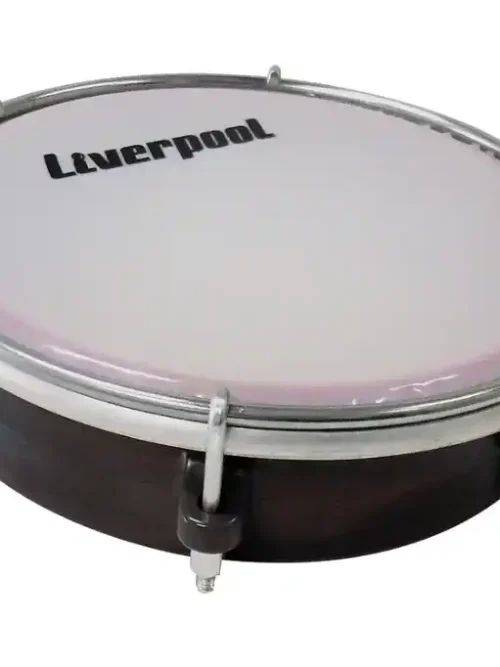 Tamborín Liverpool 6 pulgadas con cuerpo de ABS y parche de nylon.