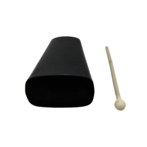 Cencerro de mano de 7 pulgadas color negro con baqueta de madera GCR