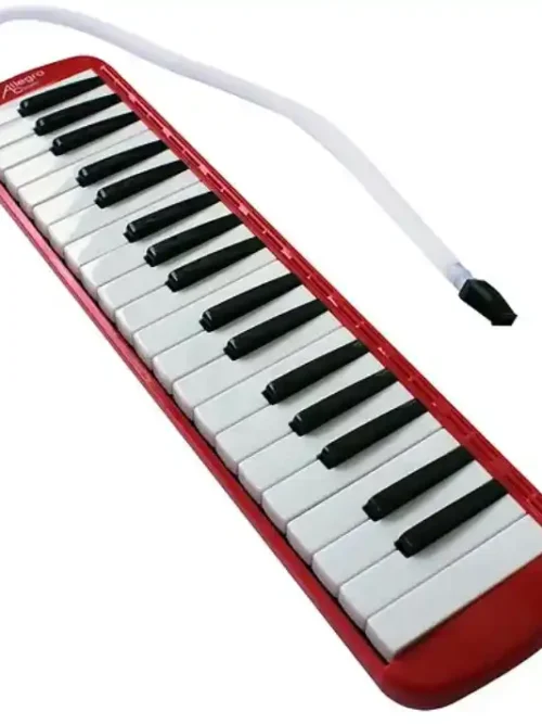 Melódica de 37 notas roja con estuche rígido para músicos de todos los niveles.