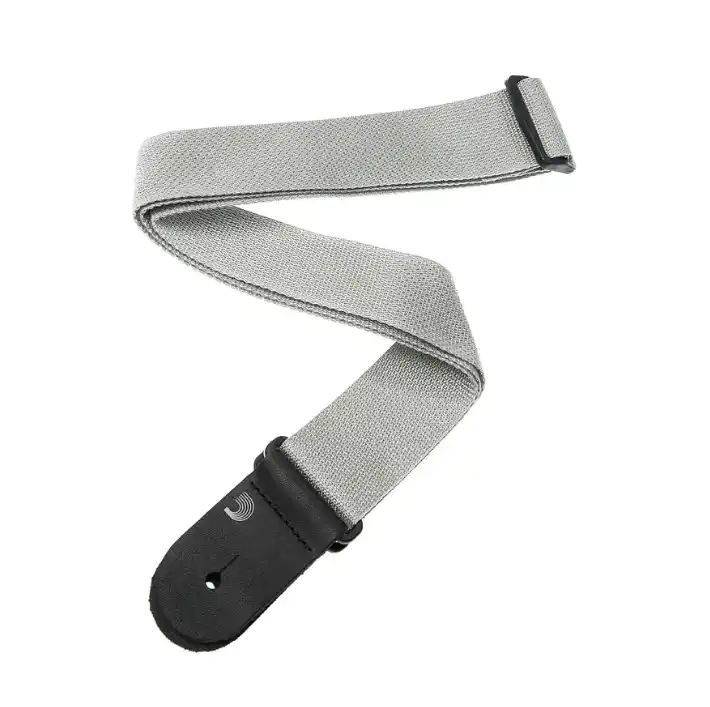 Correa para guitarra y bajo D’Addario PWS105 gris, ajustable y resistente