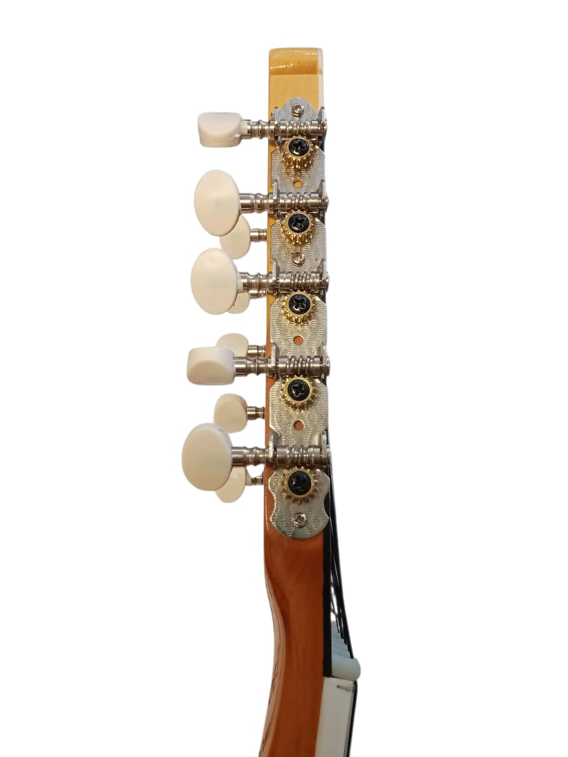 Charango profesional Quispe Torres de naranjillo con diapasón de jacarandá, diseño boca mariposa
