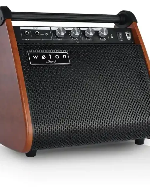 Amplificador de batería electrónica Wotan MAGNI-50 con 45+20W, woofer de 8” y tweeter de 2