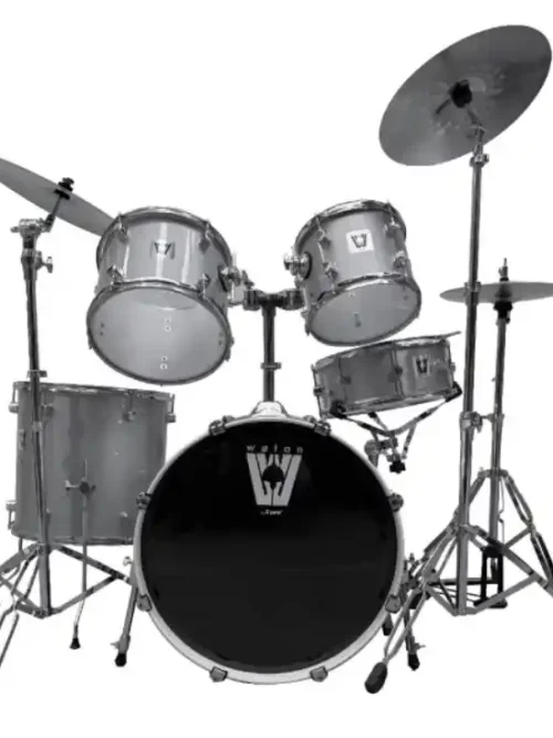Batería acústica Wotan DRUM4K de 5 cuerpos con platillos y accesorios, color madera