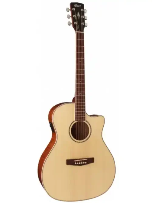 Guitarra acústica CORT GA-FF-NAT Grand Regal Series en acabado natural, cuerpo Grand Auditorium y arce flameado