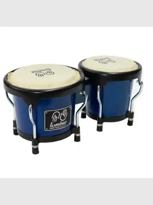Bongo Infantil Tumbao 4+5 pulgadas con bolso azul, ideal para niños y niñas, disponible en EntreMúsicos, Santiago