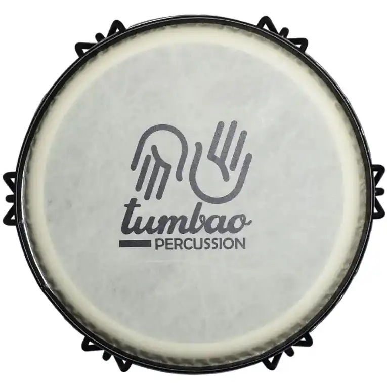 Djembe Tumbao 12 pulgadas en ABS con tela ajustable, disponible en EntreMúsicos, tienda en Santiago.