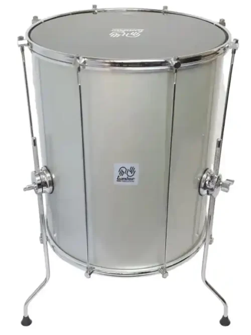 Surdo Tumbao 16x20 pulgadas en aluminio, ideal para batucada, disponible en EntreMúsicos, tienda en Santiago.