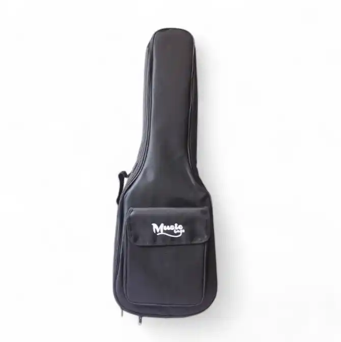 Funda para guitarra electroacústica Music Bag MUB-122A con acolchado de 15 mm, correas mochila y bolsillo para accesorios.