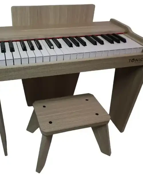 Piano Tonic TON-75 con 37 teclas estándar, diseño mini vertical y sillín para niños