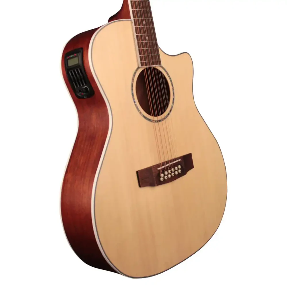 Guitarra Electroacústica 12 cuerdas Cort GA-MEDX OP con tapa de abeto, fondo de caoba y preamplificador CE306T