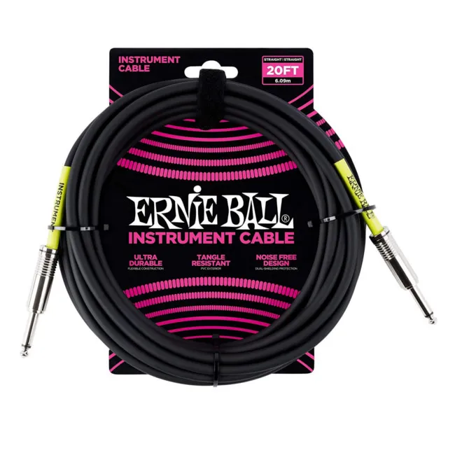 Cable Ernie Ball de instrumento con doble blindaje y cobre libre de oxígeno