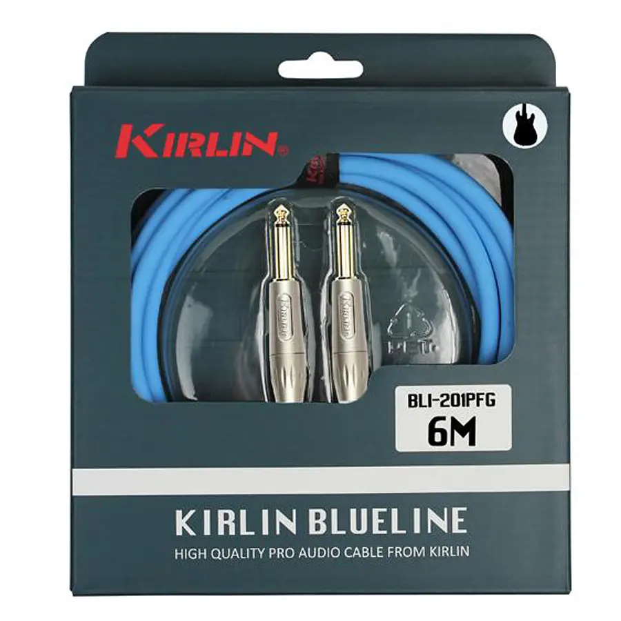 Cable Kirlin BlueLine 6M con conectores chapados en oro y blindaje OFC
