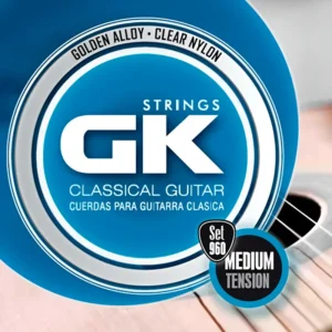 Cuerdas GK 960 nylon y bajos dorados para guitarra clásica tensión media