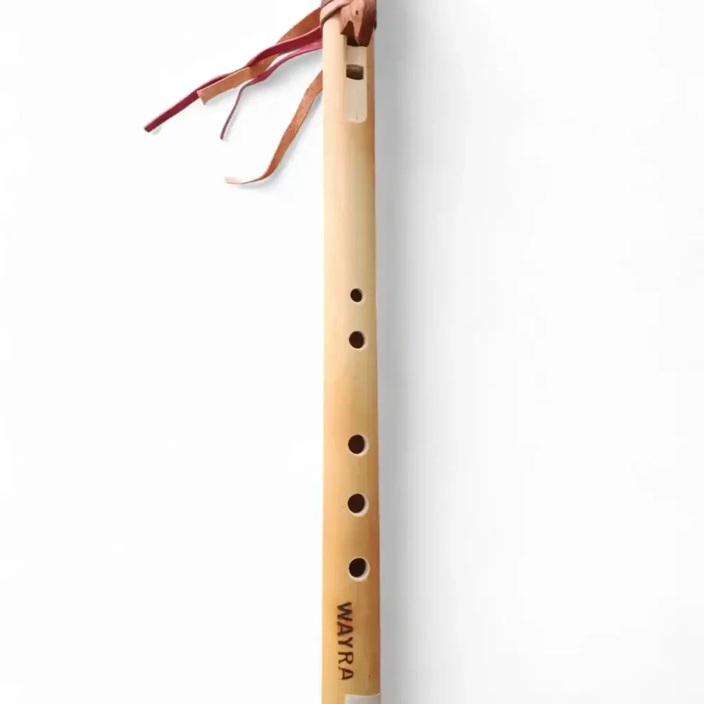 Flauta andina Cherokee hecha de caña natural con sonido cálido