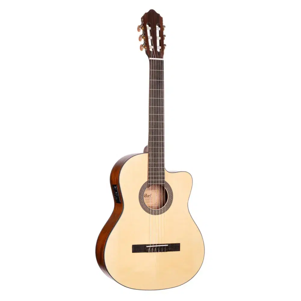 Guitarra electroacústica Cort AC120CE-OP con cuerdas de nylon y acabado poro abierto