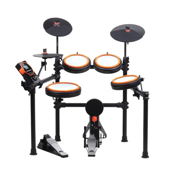 Medeli MZ-528, batería digital con pads de malla y platillos estrangulables