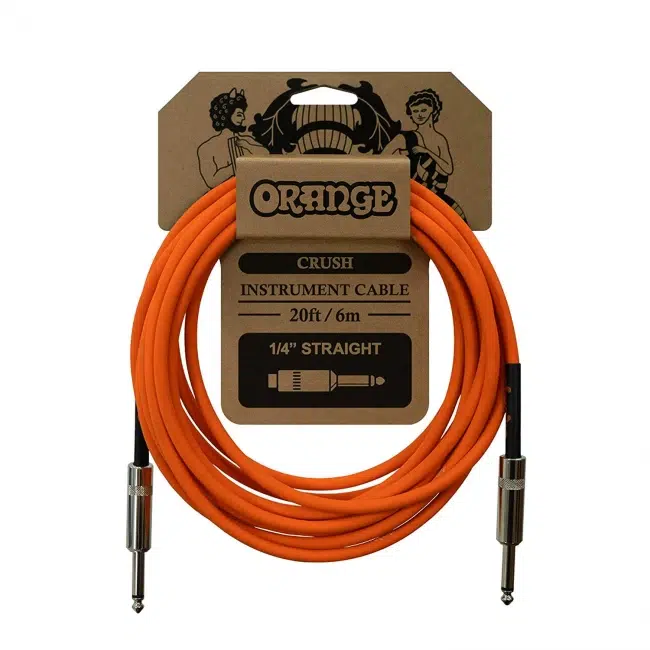 Cable de instrumento Orange CA036 6 mts con conectores TS niquelados