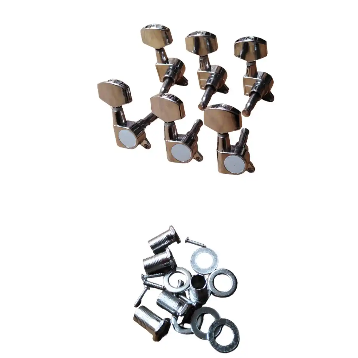 Set 6 clavijas metálicas individuales para guitarra acústica