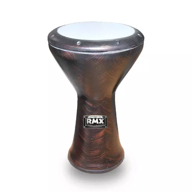 Doumbek metálico 44 cm textura cobre con llave de afinación