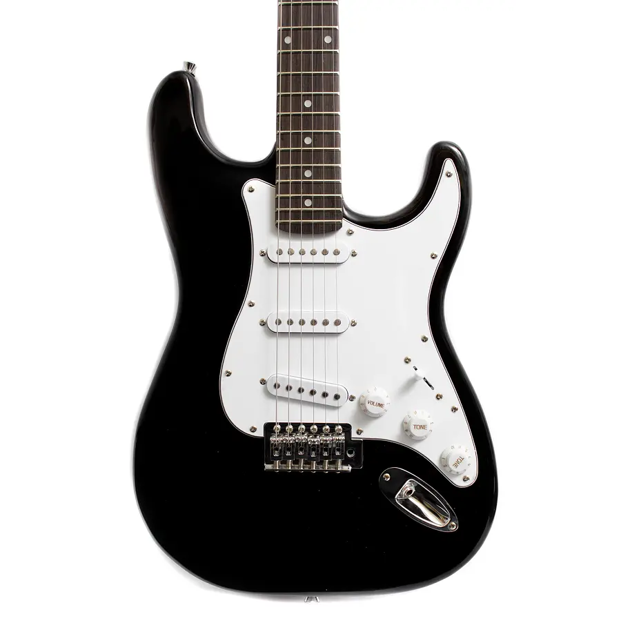 Guitarra eléctrica negra tipo Stratocaster XGTR ST111-BK