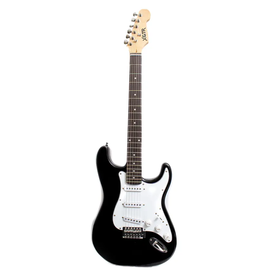 Guitarra eléctrica negra tipo Stratocaster XGTR ST111-BK