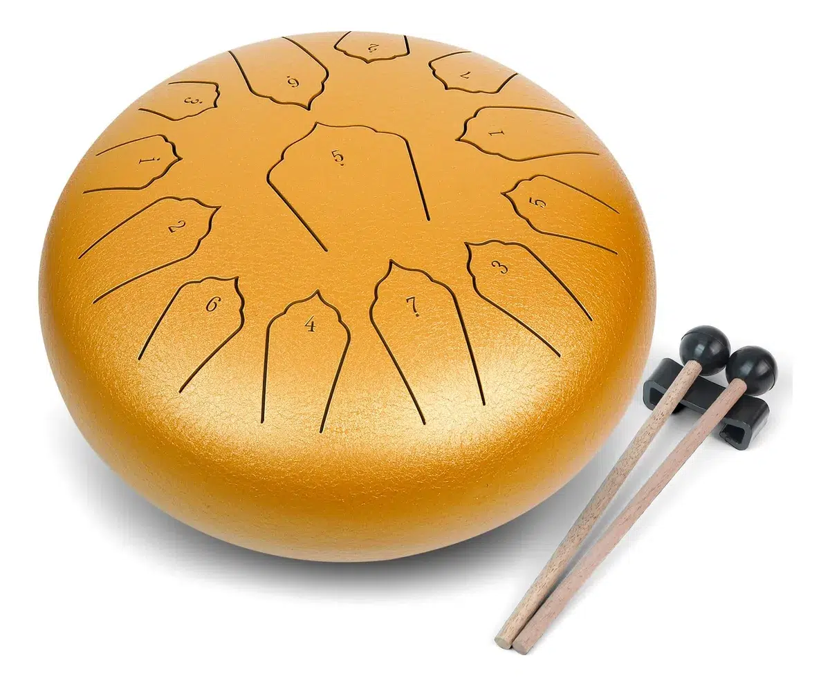 Tongue Drum acero al carbono 13 notas con funda