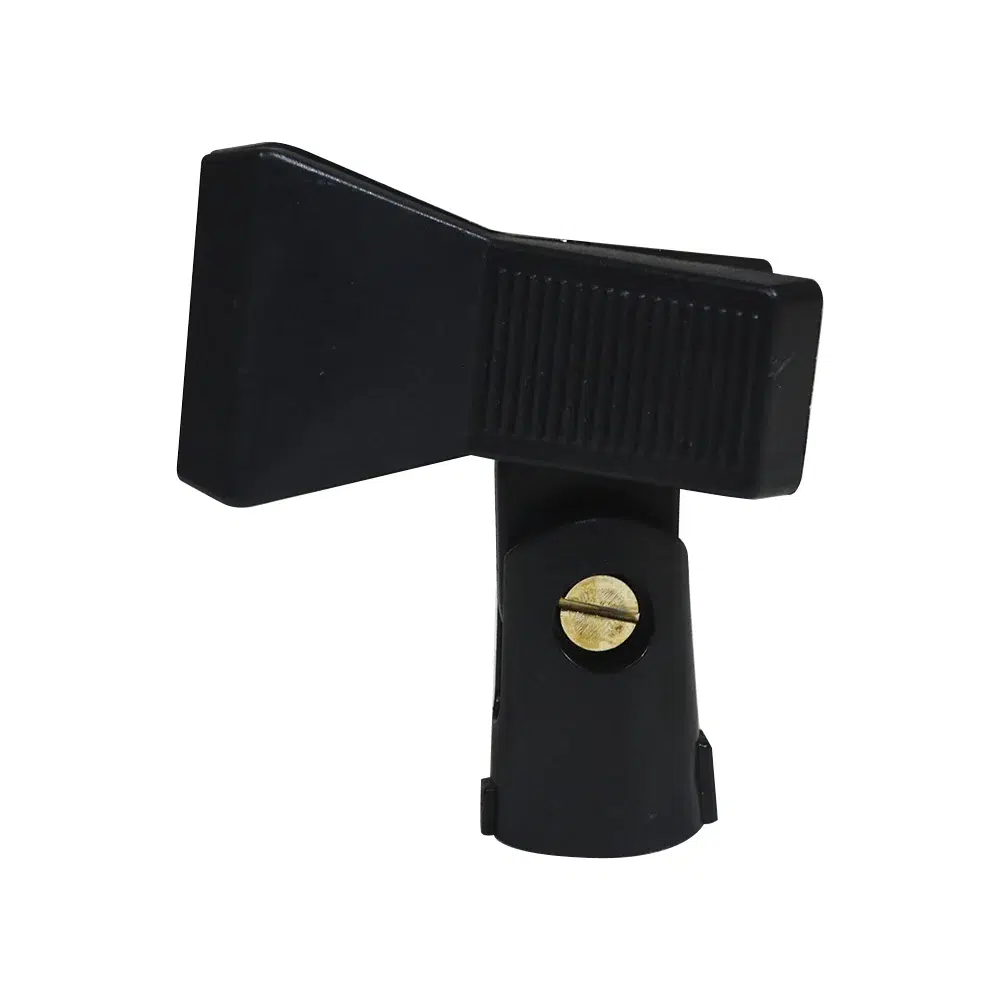 Porta micrófono universal YH-4 con clip de plástico y rosca metálica