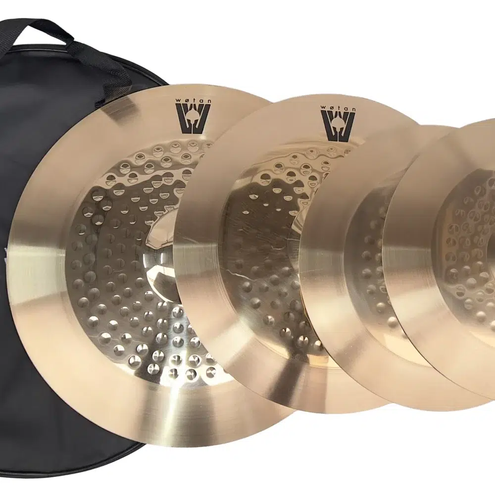 Set de platos Wotan HiHat Crash Ride de estudio con bolso, sonido definido