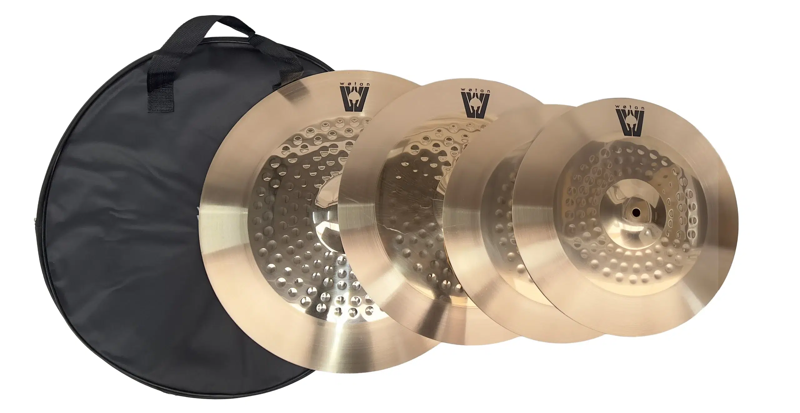 Set de platos Wotan HiHat Crash Ride de estudio con bolso, sonido definido