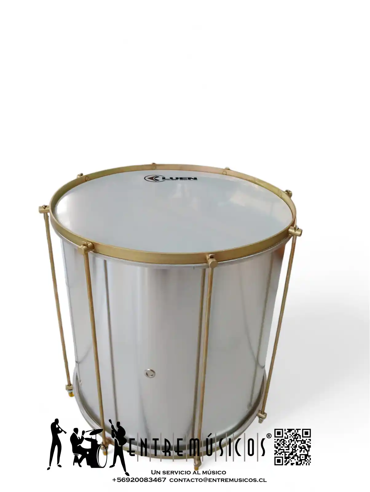 Surdo de 22 pulgadas de aluminio con 8 afinadores, primera voz de batucada