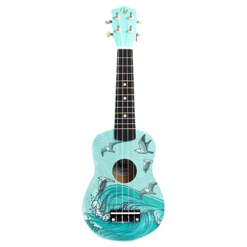 Ukelele Hana soprano diseño marino con cuerdas Aquila y funda incluida