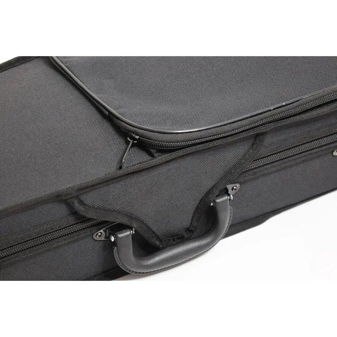 Violín de estudio color negro 4/4 con tapa de tilio y puente de arce