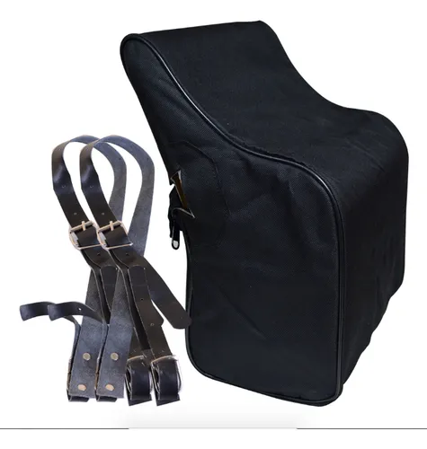 Acordeón Meistehaft MT-2000 negro de 22 notas y 8 bajos con funda y correa para hombros