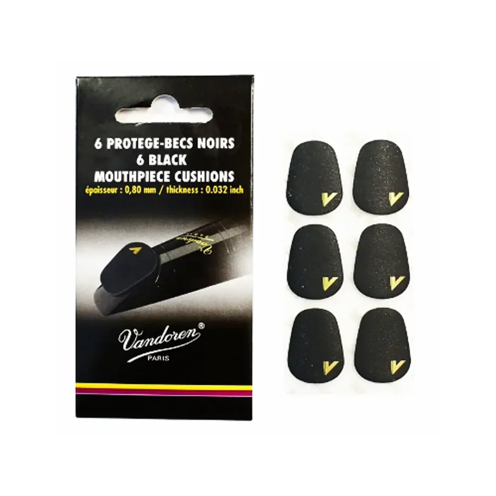Almohadillas negras Vandoren VMCX6+ para boquilla de clarinete o saxo