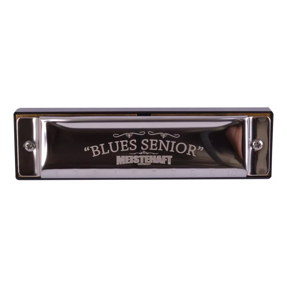 Armónica Meistehaft Blues Senior 10 tonos cromada en Do (C) con estuche