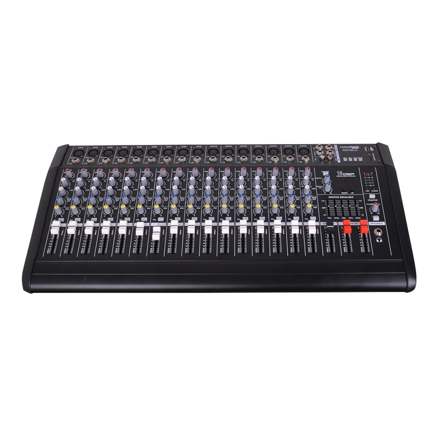 Consola Carverpro CPM-1600 con 16 canales, efectos y conectividad Bluetooth