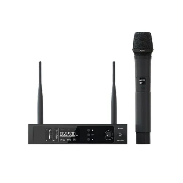 Micrófono inalámbrico de mano AKG WP300 con receptor y 100 canales